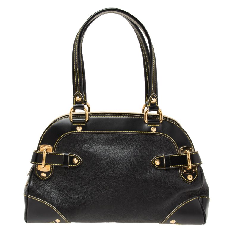 Louis Vuitton Black Suhali Leather Le Radieux Bag - Image 4
