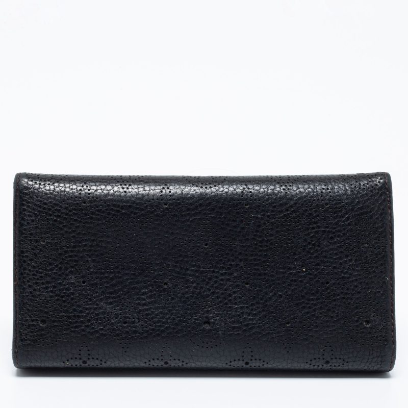 Louis Vuitton Black Monogram Mahina Leather Amelia Wallet - Image 4