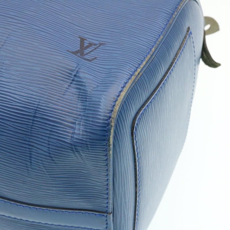 LOUIS VUITTON Epi Speedy 35 Hand Bag Blue M42995 LV Auth ms188 - Image 8