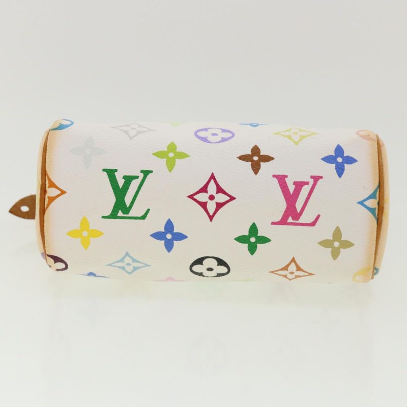 LOUIS VUITTON Monogram Multicolor Mini Speedy Hand Bag White M92645 Auth am1710g - Image 4