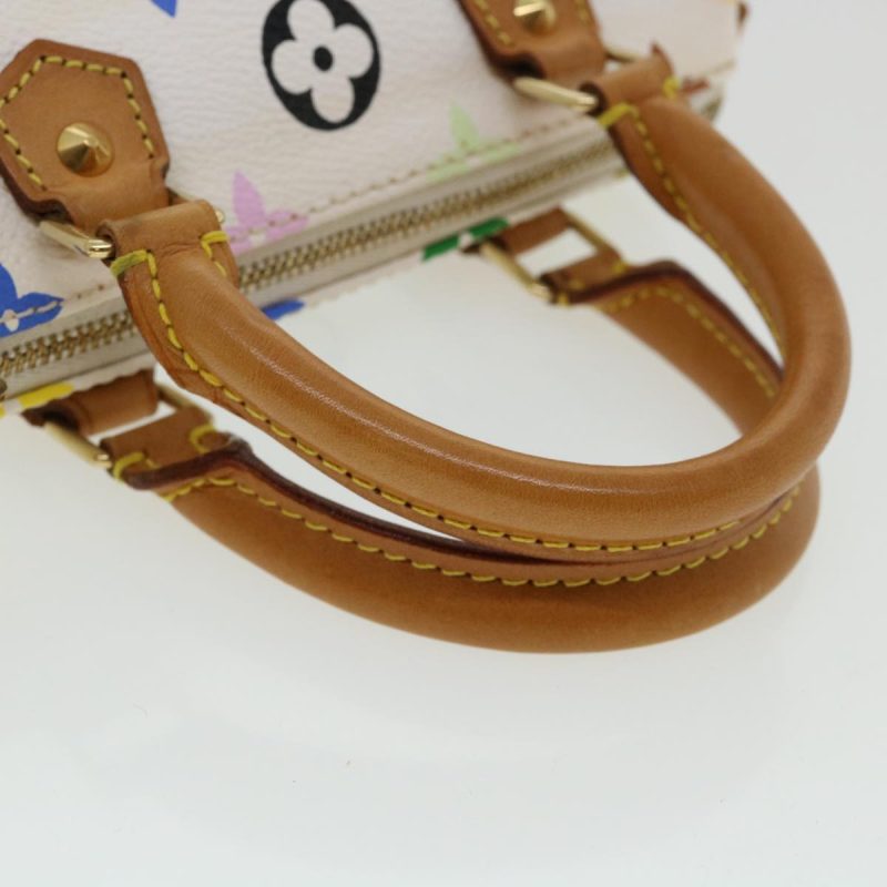LOUIS VUITTON Monogram Multicolor Mini Speedy Hand Bag White M92645 Auth am648g - Image 6